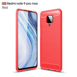 Per Xiaomi Redmi Note 9 Pro Max Custodia in TPU in fibra di carbonio con trama spazzolata, For Redmi Note 9 Pro Max