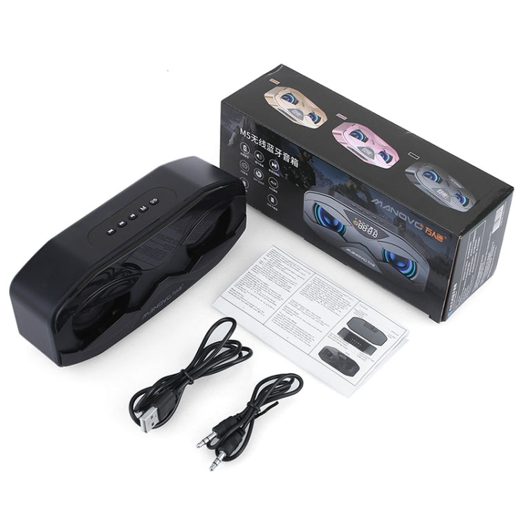 M5 Cool Owl Design Altoparlante Bluetooth LED Flash Altoparlante wireless Radio FM Sveglia Scheda TF