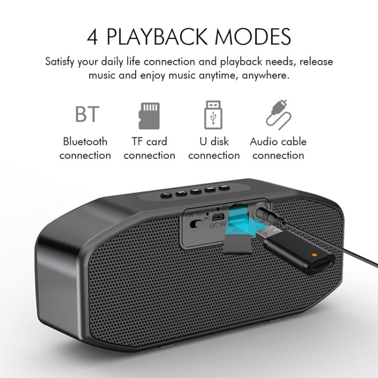 M5 Cool Owl Design Altoparlante Bluetooth LED Flash Altoparlante wireless Radio FM Sveglia Scheda TF