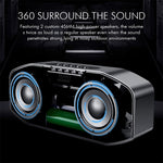 M5 Cool Owl Design Altoparlante Bluetooth LED Flash Altoparlante wireless Radio FM Sveglia Scheda TF
