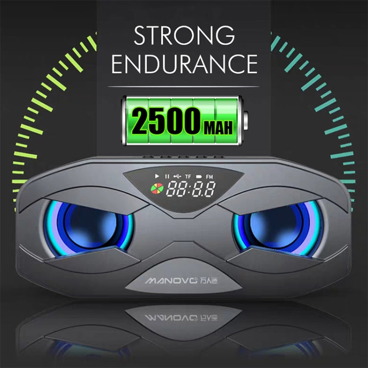 M5 Cool Owl Design Altoparlante Bluetooth LED Flash Altoparlante wireless Radio FM Sveglia Scheda TF
