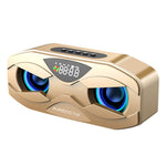 M5 Cool Owl Design Altoparlante Bluetooth LED Flash Altoparlante wireless Radio FM Sveglia Scheda TF