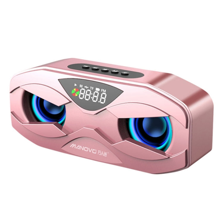 M5 Cool Owl Design Altoparlante Bluetooth LED Flash Altoparlante wireless Radio FM Sveglia Scheda TF