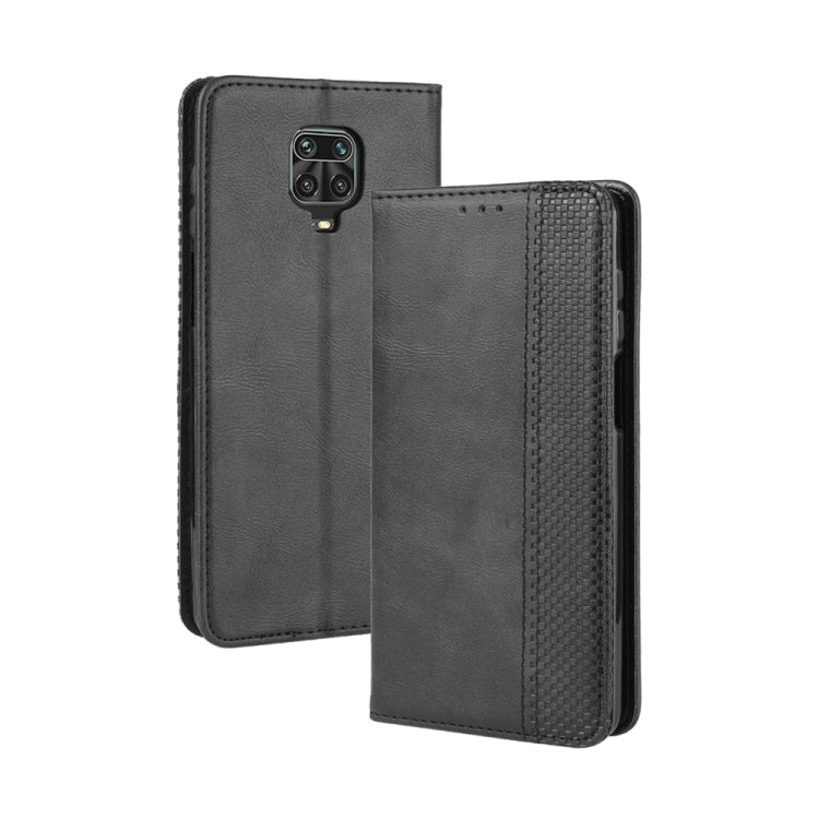 Per Xiaomi Redmi Note 9 Pro / Note 9s / Note 9 Pro Max Fibbia magnetica Retro Crazy Horse Texture Custodia in pelle a vibrazione orizzontale con supporto e slot per schede e cornice per foto, For Xiaomi Redmi Note 9 Pro