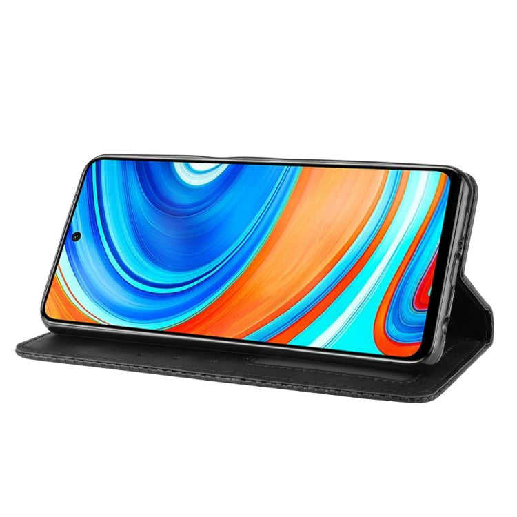 Per Xiaomi Redmi Note 9 Pro / Note 9s / Note 9 Pro Max Fibbia magnetica Retro Crazy Horse Texture Custodia in pelle a vibrazione orizzontale con supporto e slot per schede e cornice per foto, For Xiaomi Redmi Note 9 Pro