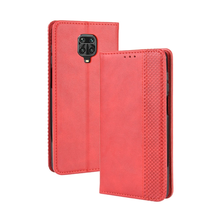 Per Xiaomi Redmi Note 9 Pro / Note 9s / Note 9 Pro Max Fibbia magnetica Retro Crazy Horse Texture Custodia in pelle a vibrazione orizzontale con supporto e slot per schede e cornice per foto, For Xiaomi Redmi Note 9 Pro