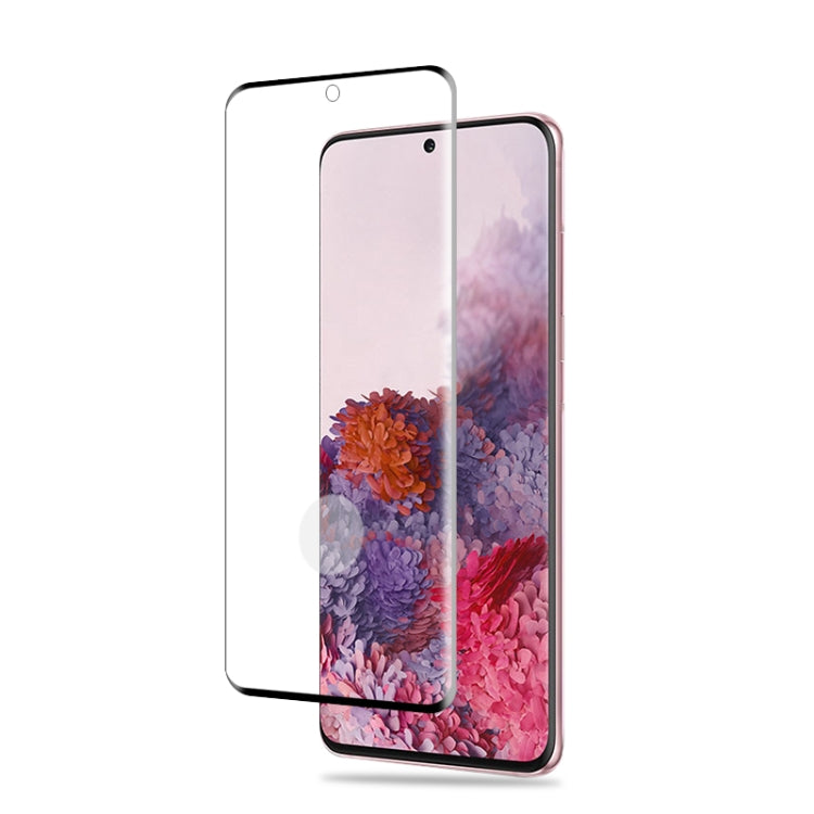 mocolo 0,33 mm 9H Pellicola in vetro temperato curvo a schermo intero 3D, supporto per sblocco delle impronte digitali, For Galaxy S20, For Galaxy S20+, For Galaxy S20 Ultra