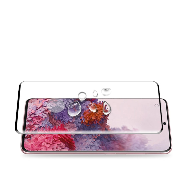 mocolo 0,33 mm 9H Pellicola in vetro temperato curvo a schermo intero 3D, supporto per sblocco delle impronte digitali, For Galaxy S20, For Galaxy S20+, For Galaxy S20 Ultra