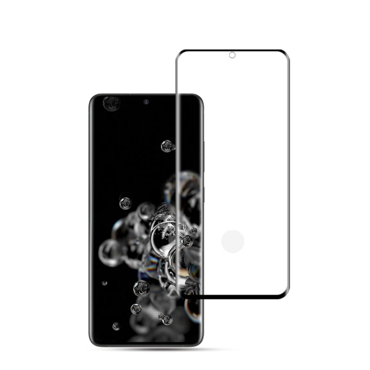 mocolo 0,33 mm 9H Pellicola in vetro temperato curvo a schermo intero 3D, supporto per sblocco delle impronte digitali, For Galaxy S20, For Galaxy S20+, For Galaxy S20 Ultra