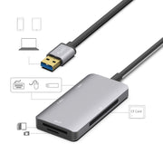 HUB USB 3.0 Onten 8107 con lettore di schede CF SD TF, 8107