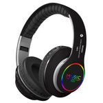 VJ033 Aggiornamento multifunzione Auricolare Bluetooth 5.0 Auricolare radio FM con microfono LED wireless stereo