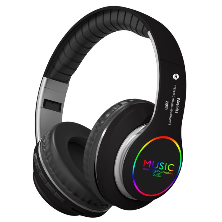 VJ033 Aggiornamento multifunzione Auricolare Bluetooth 5.0 Auricolare radio FM con microfono LED wireless stereo