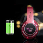 VJ033 Aggiornamento multifunzione Auricolare Bluetooth 5.0 Auricolare radio FM con microfono LED wireless stereo