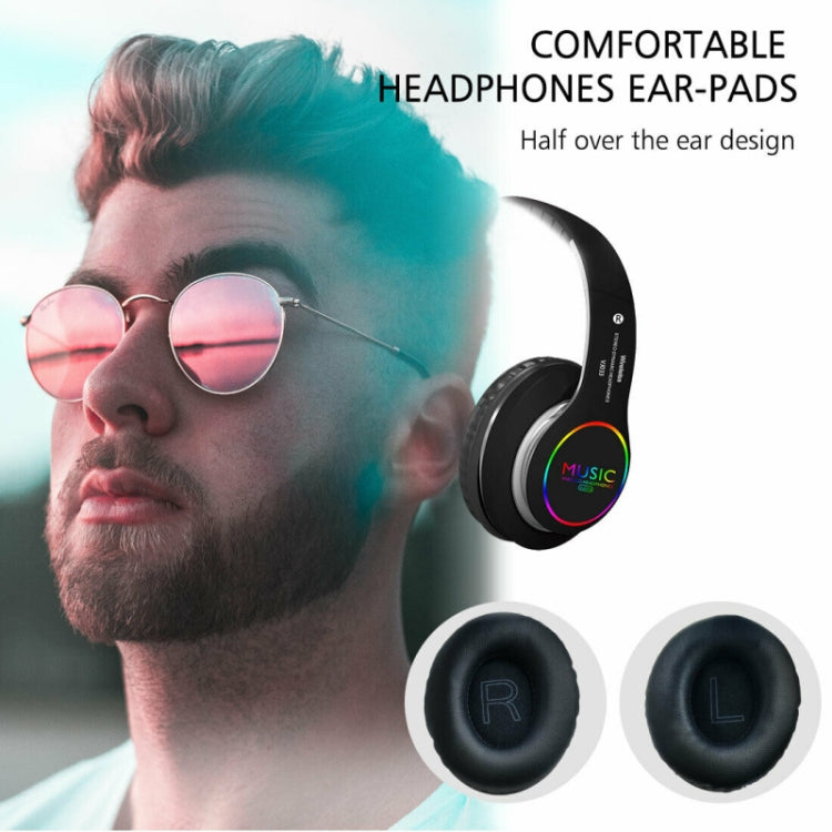VJ033 Aggiornamento multifunzione Auricolare Bluetooth 5.0 Auricolare radio FM con microfono LED wireless stereo
