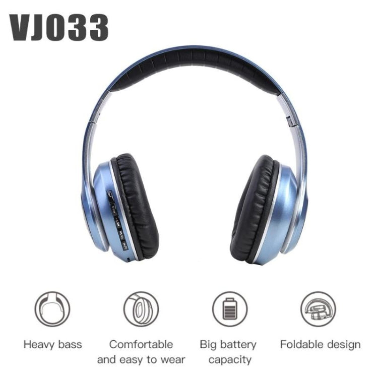 VJ033 Aggiornamento multifunzione Auricolare Bluetooth 5.0 Auricolare radio FM con microfono LED wireless stereo