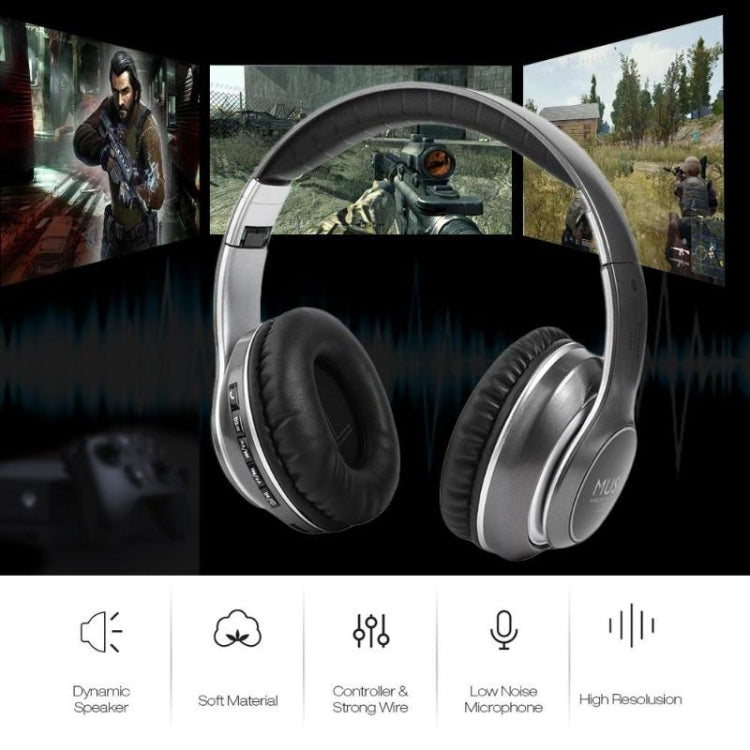 VJ033 Aggiornamento multifunzione Auricolare Bluetooth 5.0 Auricolare radio FM con microfono LED wireless stereo