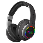 VJ033 Aggiornamento multifunzione Auricolare Bluetooth 5.0 Auricolare radio FM con microfono LED wireless stereo