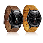 Per Huami 1s/Huami 2/Ticwatch1/Ticwatch Pro/Samsung Galaxy Watch 46mm/Samsung S3/Huawei Watch 2 Pro/Huawei GT/Huawei Glory Magic Cinturino in pelle bovina con motivo Crazy Horse, Light Brown, Dark Brown