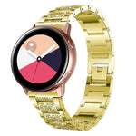 Per Huami 1/Huami 2/Ticwatch1/Ticwatch Pro/Samsung Galaxy Watch 46mm/Samsung S3/Huawei Watch2 Pro/Huawei GT/Huawei Glory Magic Full Diamond Modelli con inserto in metallo Cinturino universale da 22 mm, Black, Silver, Gold, Rose Gold