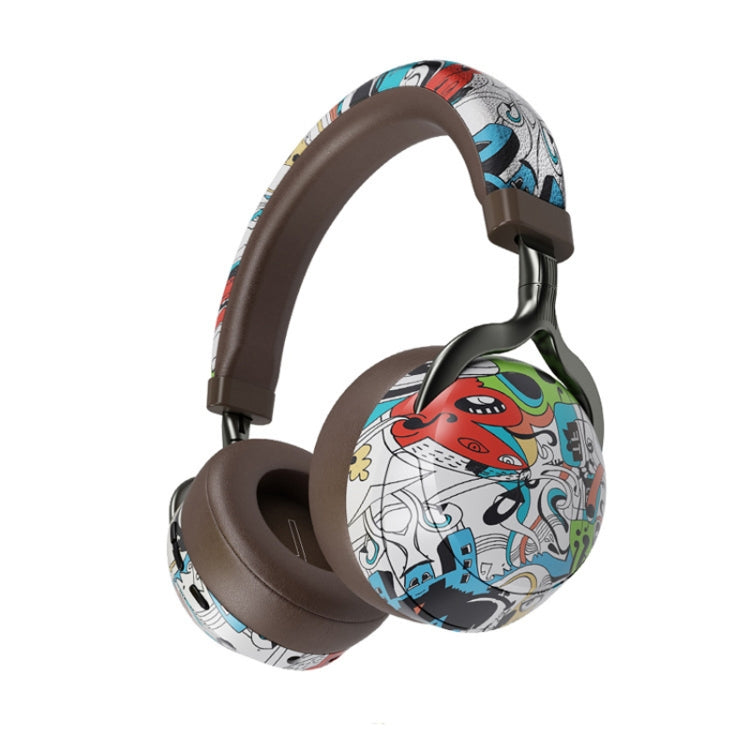 VJ086 Auricolare per graffiti Auricolare Bluetooth per sport senza fili Auricolare con stampa a colori per il trasferimento dell'acqua, supporto TF, FM