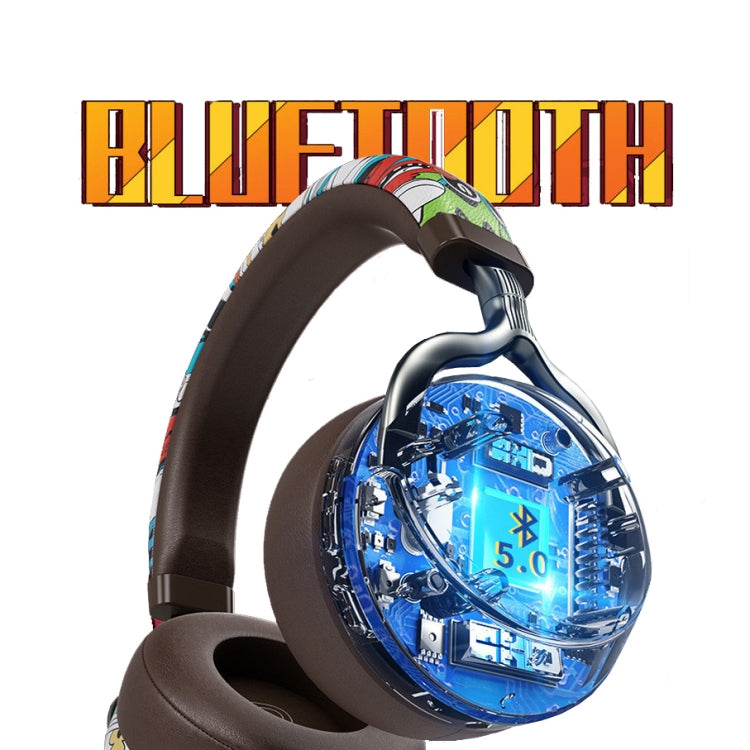 VJ086 Auricolare per graffiti Auricolare Bluetooth per sport senza fili Auricolare con stampa a colori per il trasferimento dell'acqua, supporto TF, FM