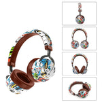 VJ086 Auricolare per graffiti Auricolare Bluetooth per sport senza fili Auricolare con stampa a colori per il trasferimento dell'acqua, supporto TF, FM