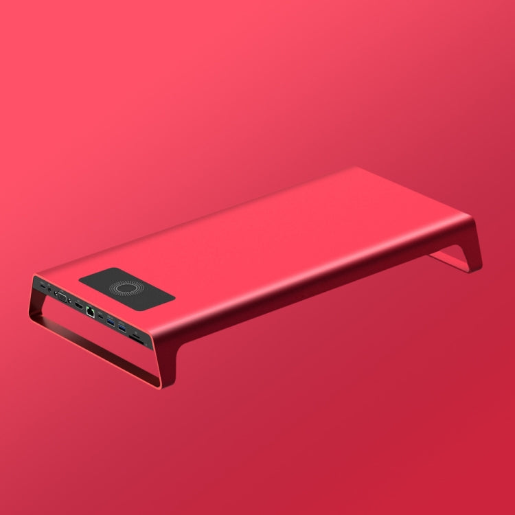 Onten 95109 Da Tipo C a HDMI + VGA + RJ45 + USB 3.0 x 2 Adattatore multifunzione 11 in uno e base per computer