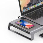 Onten 95109 Da Tipo C a HDMI + VGA + RJ45 + USB 3.0 x 2 Adattatore multifunzione 11 in uno e base per computer