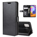 Per Galaxy A31 R64 Texture Custodia protettiva a vibrazione orizzontale singola con supporto e slot per schede e portafoglio e cornice per foto, For Galaxy A31