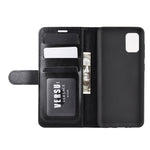 Per Galaxy A31 R64 Texture Custodia protettiva a vibrazione orizzontale singola con supporto e slot per schede e portafoglio e cornice per foto, For Galaxy A31
