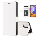 Per Galaxy A31 R64 Texture Custodia protettiva a vibrazione orizzontale singola con supporto e slot per schede e portafoglio e cornice per foto, For Galaxy A31