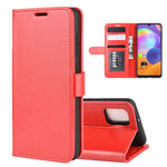 Per Galaxy A31 R64 Texture Custodia protettiva a vibrazione orizzontale singola con supporto e slot per schede e portafoglio e cornice per foto, For Galaxy A31