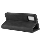 Per Galaxy A31 Custodia in pelle con ventosa magnetica per affari retro-pelle con supporto, slot per carte e portafoglio, For Galaxy A31
