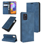 Per Galaxy A31 Custodia in pelle con ventosa magnetica per affari retro-pelle con supporto, slot per carte e portafoglio, For Galaxy A31