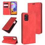 Per Galaxy A31 Custodia in pelle con ventosa magnetica per affari retro-pelle con supporto, slot per carte e portafoglio, For Galaxy A31