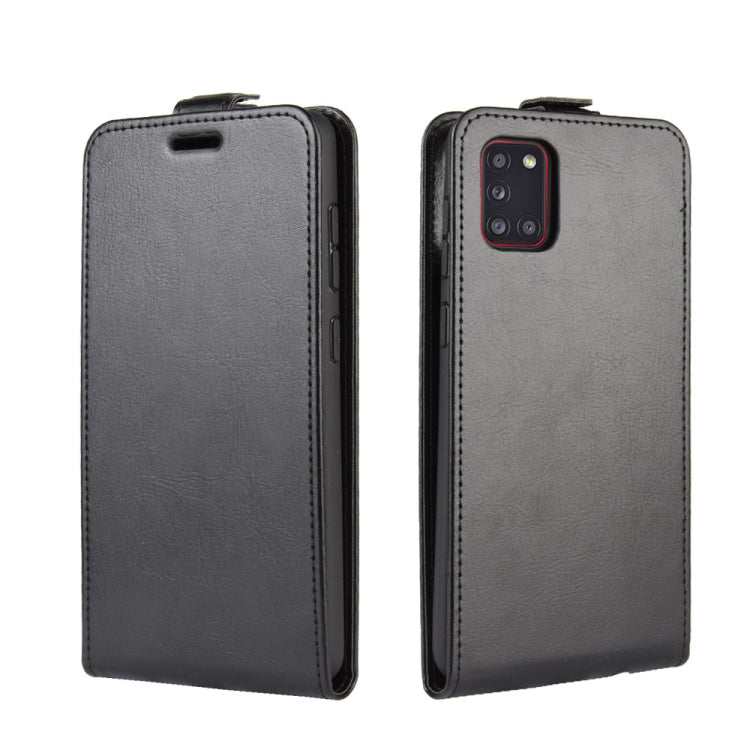 Per Galaxy A31 R64 Texture Custodia protettiva in pelle a vibrazione verticale singola con slot per schede e cornice per foto, For Galaxy A31