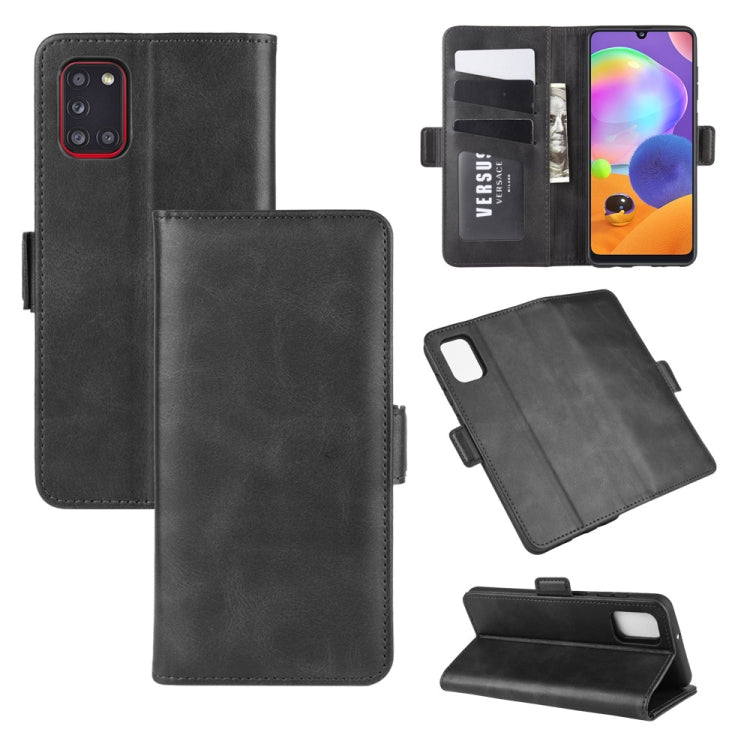 Per Galaxy A31 Custodia in pelle a vibrazione orizzontale con fibbia magnetica a doppio lato con supporto, slot per schede e portafoglio, For Galaxy A31