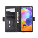 Per Galaxy A31 Custodia in pelle a vibrazione orizzontale con fibbia magnetica a doppio lato con supporto, slot per schede e portafoglio, For Galaxy A31