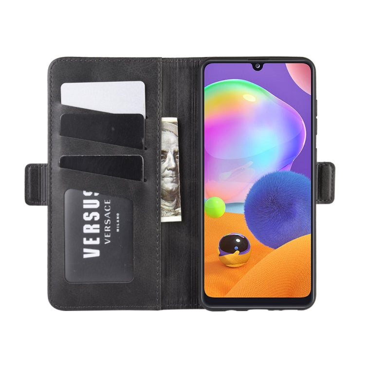 Per Galaxy A31 Custodia in pelle a vibrazione orizzontale con fibbia magnetica a doppio lato con supporto, slot per schede e portafoglio, For Galaxy A31