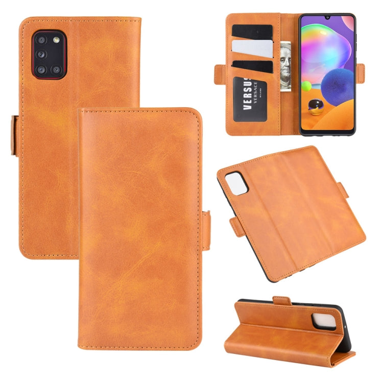 Per Galaxy A31 Custodia in pelle a vibrazione orizzontale con fibbia magnetica a doppio lato con supporto, slot per schede e portafoglio, For Galaxy A31
