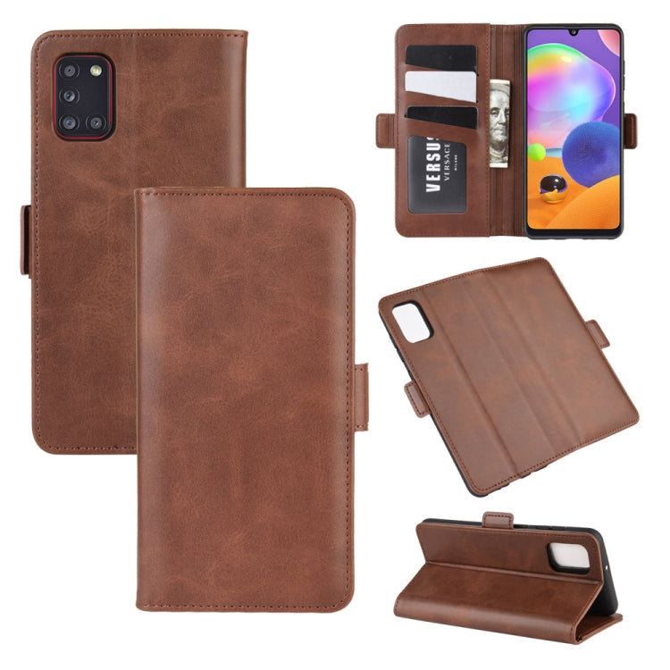 Per Galaxy A31 Custodia in pelle a vibrazione orizzontale con fibbia magnetica a doppio lato con supporto, slot per schede e portafoglio, For Galaxy A31