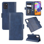 Per Galaxy A31 Custodia in pelle a vibrazione orizzontale con fibbia magnetica a doppio lato con supporto, slot per schede e portafoglio, For Galaxy A31