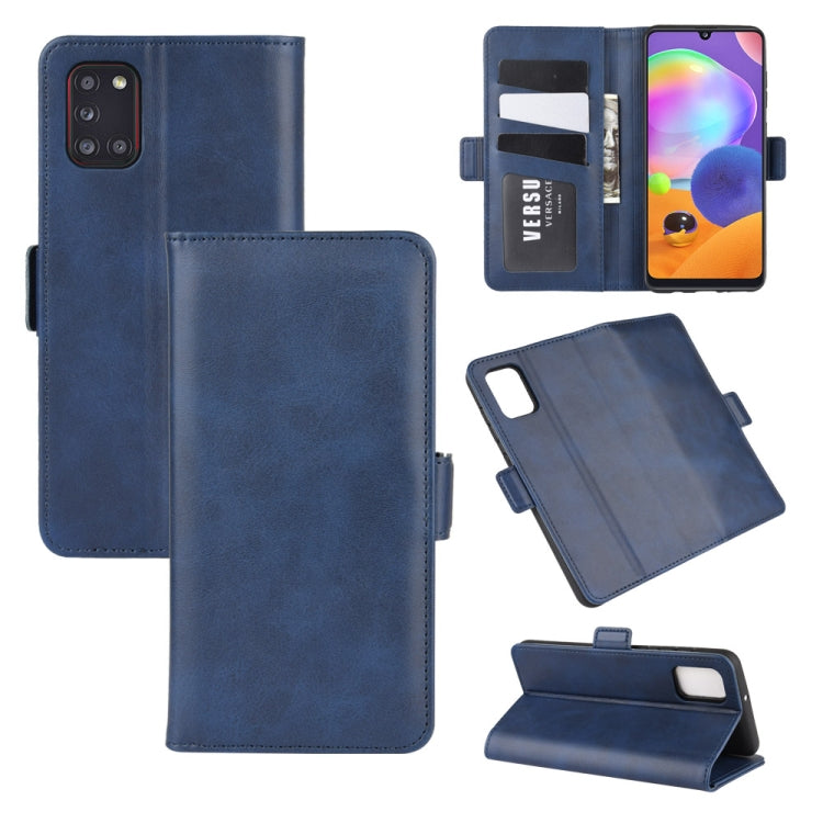 Per Galaxy A31 Custodia in pelle a vibrazione orizzontale con fibbia magnetica a doppio lato con supporto, slot per schede e portafoglio, For Galaxy A31