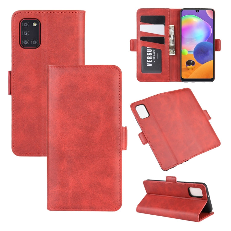 Per Galaxy A31 Custodia in pelle a vibrazione orizzontale con fibbia magnetica a doppio lato con supporto, slot per schede e portafoglio, For Galaxy A31