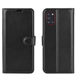 Per Galaxy A31 Litchi Texture Custodia protettiva a vibrazione orizzontale con supporto e slot per schede e portafoglio, For Galaxy A31