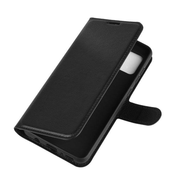 Per Galaxy A31 Litchi Texture Custodia protettiva a vibrazione orizzontale con supporto e slot per schede e portafoglio, For Galaxy A31