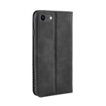 Per iPhone SE (2020) Custodia in pelle a vibrazione orizzontale con struttura retrò Crazy Horse con fibbia magnetica, con supporto e slot per schede e cornice per foto, For iPhone SE 2022 / SE 2020