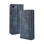 Per iPhone SE (2020) Custodia in pelle a vibrazione orizzontale con struttura retrò Crazy Horse con fibbia magnetica, con supporto e slot per schede e cornice per foto, For iPhone SE 2022 / SE 2020