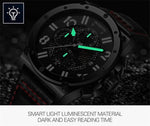 Orologio al quarzo multifunzione Ochstin 6122 Orologio da uomo in pelle con calendario impermeabile e luminoso