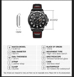 Orologio al quarzo multifunzione Ochstin 6122 Orologio da uomo in pelle con calendario impermeabile e luminoso
